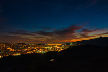 Alignament of Jupiter and Saturn over Barcelona sky