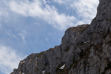 Fototapeta na wymiar Mountain range Benediktenwand in Bavaria, Germany