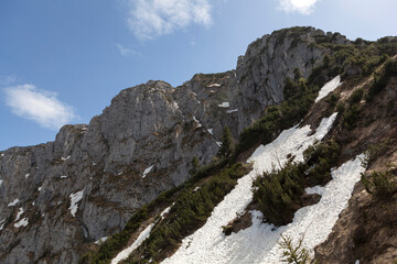 Mountain range Benediktenwand in Bavaria, Germany