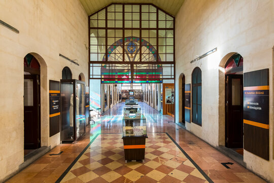 Gaziantep, Turkey - November 15, 2018 : Gaziantep City Museum interior view in Gaziantep City of Turkey.