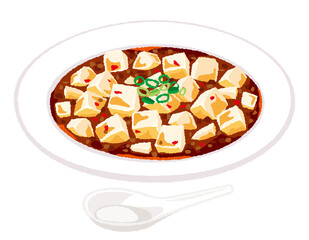 麻婆豆腐のイラスト
