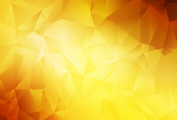 Light Orange vector abstract mosaic backdrop. Creative geometric illustration in Origami style with gradient. Template for cell phone's backgrounds.