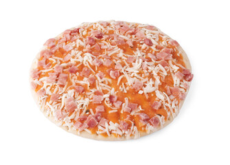 Frozen Pizza on Wood Cutting Board