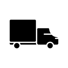 truck delivery service silhouette style