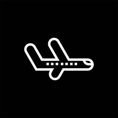 Airplane logo, airplane logo design vector illustration, airplane logo design template vector stock illustration