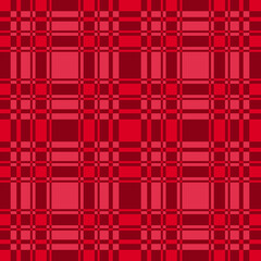 Red checkered seamless pattern. Merry Christmas and New Year design digital grunge surface design texture. Vector geometric urban cage abstract background - 401202345