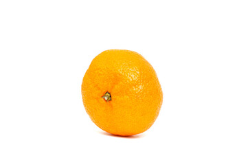 Ripe mandarin on white background