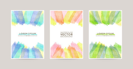 watercolor colorful decoration for card