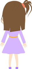 後ろ向きの可愛い男の子供の上半身イラスト Wall Mural Foolchico 後ろ向きの可愛い男の子供の上半身イラスト Wall Mural Foolchico