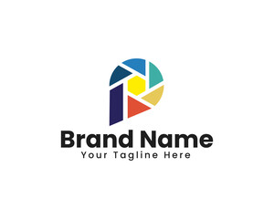 Logo template photography studio, photographer, photo. Company, brand, branding, corporate, identity, logotype