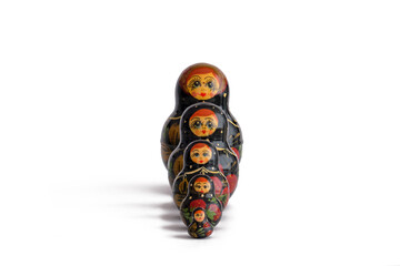 Matryoshka Dolls Isolated On White Surface