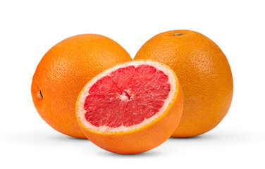 grapefruit citrus fruit on white background