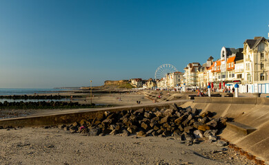 Seafront of Wimereux on the French Opal Coast.