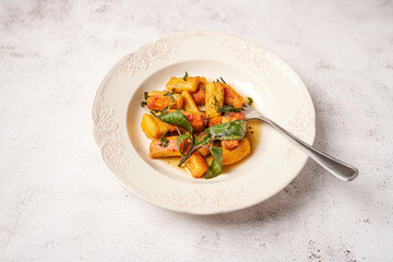 Potato gnocchi with brown butter and sage
