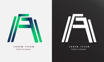 alphabet letter a logo gradient design