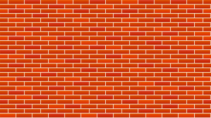 Light brown and red brick wall seamless vector illustration. Brick wall abstract background. Texture of bricks. Brick wall seamless vector pattern for continuous replication.