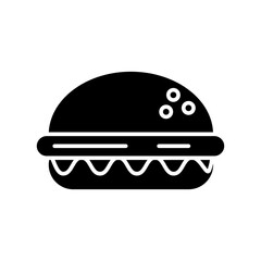 hamburger fast food silhouette style icon