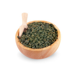 Chinese oolong tea isolated on white background