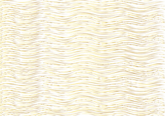 Gold luxurious line pattern with hand drawn lines. Golden wavy striped, Abstract background, vector illustration