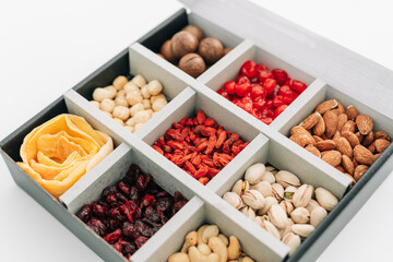 Collection of different varieties of nuts