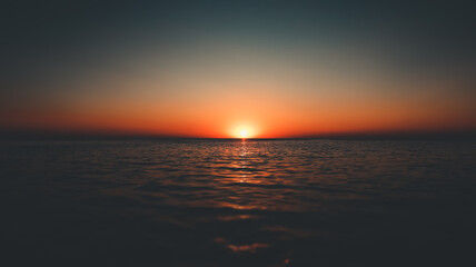 beautiful sunset on the black sea