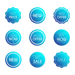 Promo badges set. Online shopping promo sale badges. vector illustration