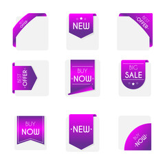 Promo badges set. Online shopping promo sale badges. vector illustration