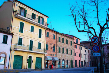 Obraz premium Corso principale centro storico Maiolati Spontini, Ancona Marche