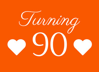 90th birthday card wishes illustration.