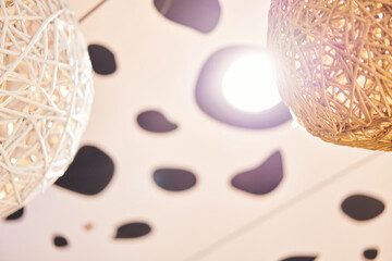 warm and cosy christmas at a shopping centre with much lights and decoration