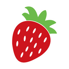 strawberry - fruit icon vector sign