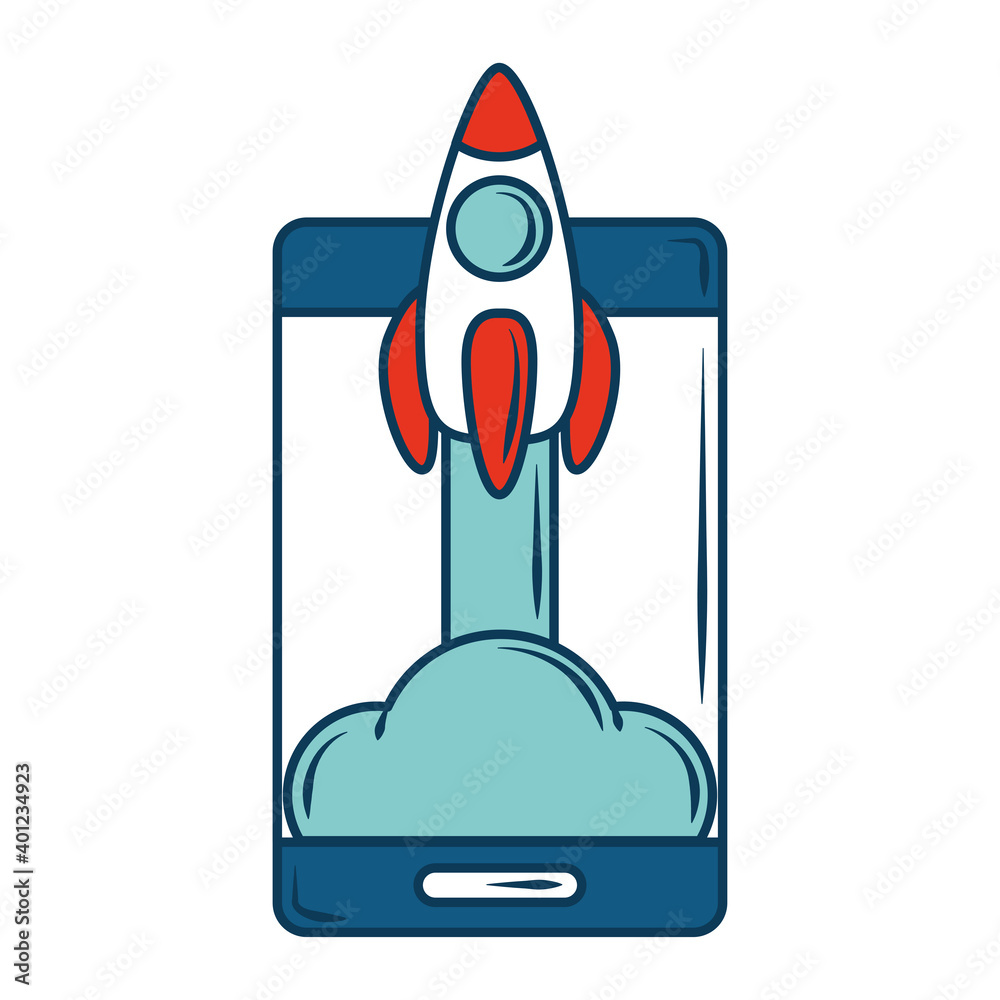 Sticker marketing smartphone startup network business icon