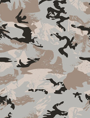 camouflage design nodern style grunge mix seamless pattern
