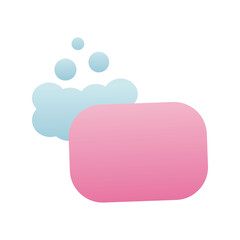 soap bar with foam isolated icon