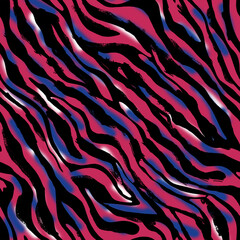 zebra design nodern style grunge mix seamless pattern