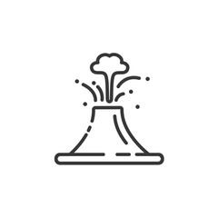 Volcano thin line icon. Isolated weather vector illustration