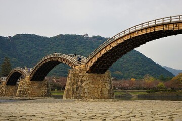 View Of Kintai Bridge In Iwakuni, Yamaguchi prefecture, Japan - 山口県 錦帯橋	
