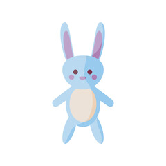 cute rabbit baby toy flat style icon