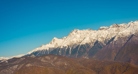 Obraz premium The mountains in Krasnaya Polyana. Sochi - capital of Winter Olympic Games 2014. Russia