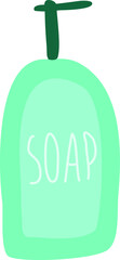 
cute hand drawn liquid soap. Vector icon illustration