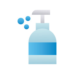 antibacterial soap bottle line style icon