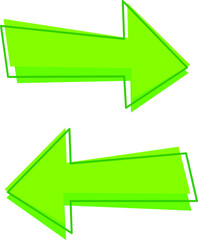 
back and forward scroll arrows. Pointer arrows. Vector icon illustration