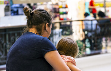  mother, daughter.  woman with the children.