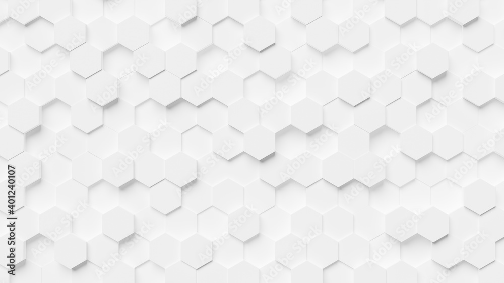 Poster abstract hexagonal background. 3d rendering