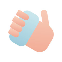 hand with soap bar line style icon