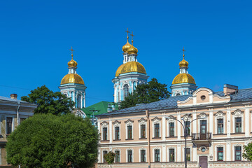 Fototapeta premium St. Nicholas Naval Cathedral, Saint Petersburg, Russia