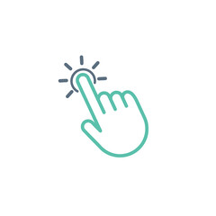 Vector hand clicking icon. Web icon design.