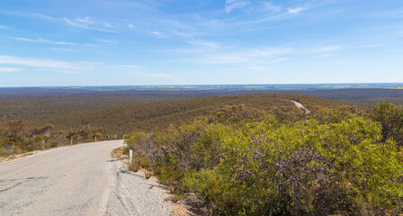 The amazing landscape in the Stirling Range Nationalpark north of Albany in southwestern Australia