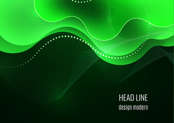 Abstract illustration of transparent smooth color wave. Movement concept. Creative template for business design.