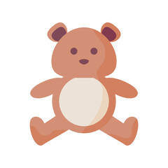 Obraz na płótnie Canvas cute bear baby toy flat style icon